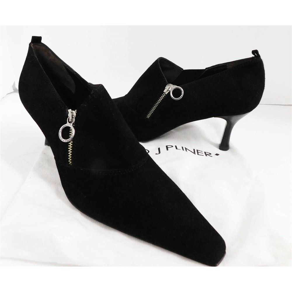 New Donald Pliner Black Suede Leather Booties 9.5 M